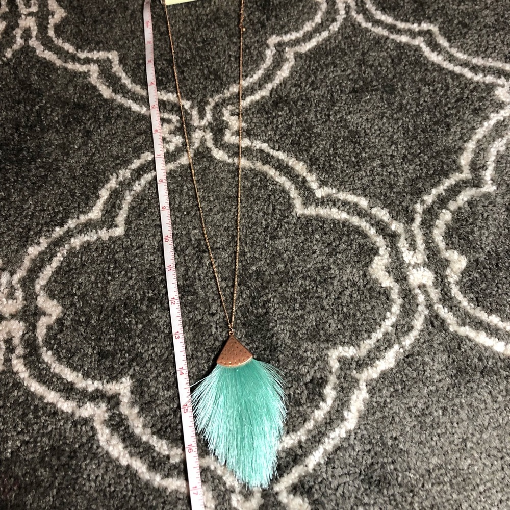 Mint Tassel Necklace - Picture 4 of 7